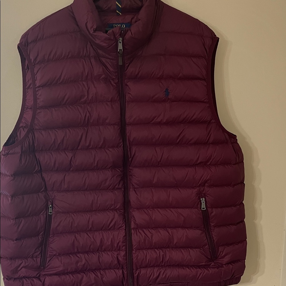 Polo Ralph Lauren Men’s 3XLT Puffer Vest Burgundy – Big & Tall